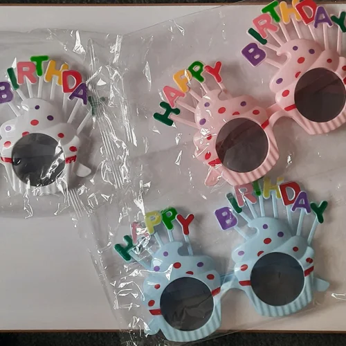 عینک فانتزی Happy Birthday طرح کاپ کیک